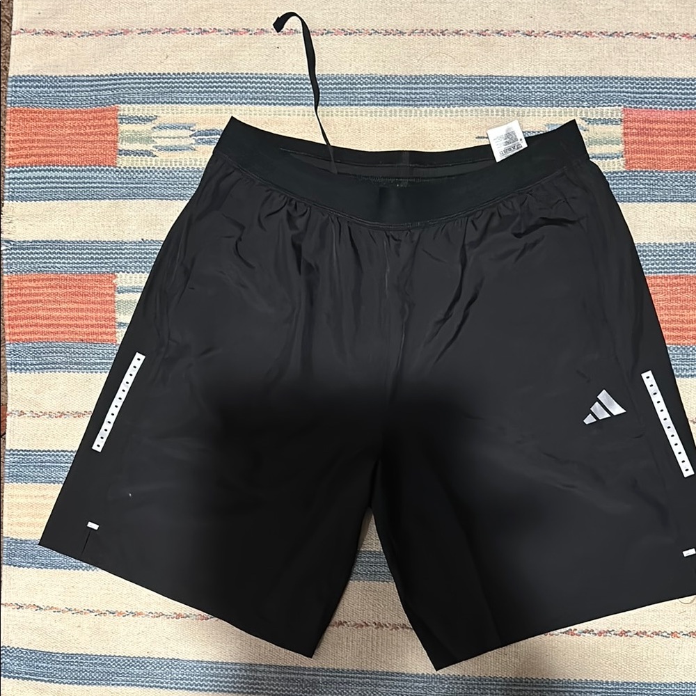 Adidas Black Athletic Shorts with Lightweight Fabric and Comfortable Fit
